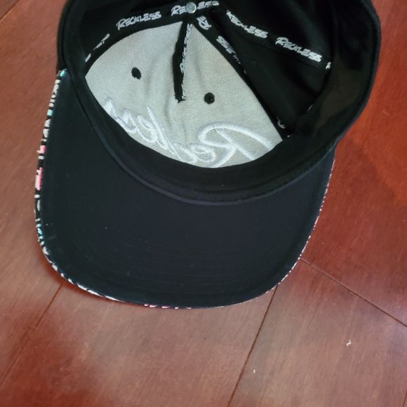 Young & Reckless Los Angeles Baseball Cap One Size Hat Black White RN 101372 - Picture 3 of 7